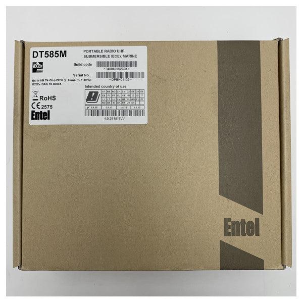 Entel DT585M UHF Портативне морське радіо - Водонепроникне IECEx сертифіковане цифрове та аналогове 