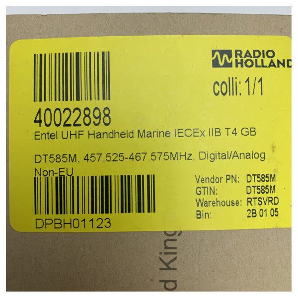 Entel DT585M UHF Портативне морське радіо - Водонепроникне IECEx сертифіковане цифрове та аналогове 
