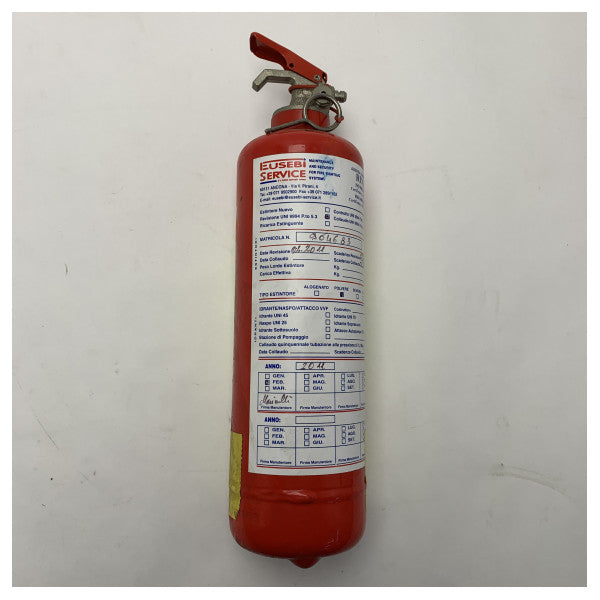 مطفأة حريق محمولة تزن 1 كجم من مسحوق ABC للاستخدام البحري - مدمجة ومتينة وآمنة