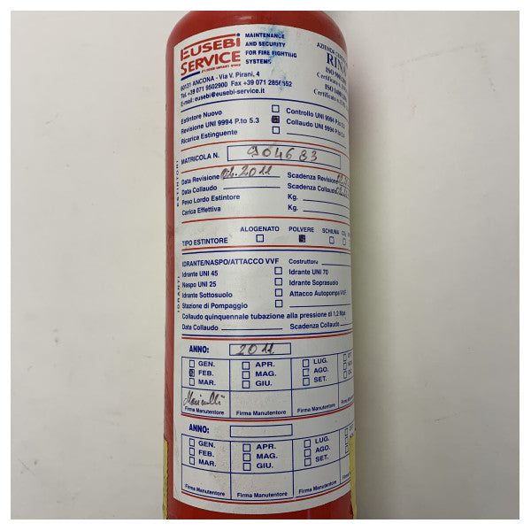 مطفأة حريق محمولة تزن 1 كجم من مسحوق ABC للاستخدام البحري - مدمجة ومتينة وآمنة