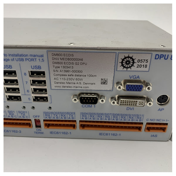 Unidade de Processamento de Dados Danelec DM800 VDR para Aplicações Marítimas - DPU 800-0 