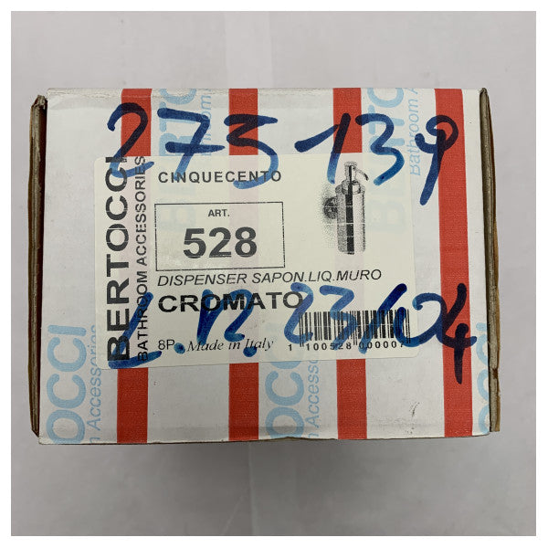 Bertocci 528 Seifenspender aus Edelstahl für die Wandmontage