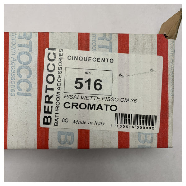 حامل مناديل كروم 516 36 سم من بيرتوتشي 516 حامل مناشف من الكروم � حامل معدني متين للبيئات البحرية والرطبة