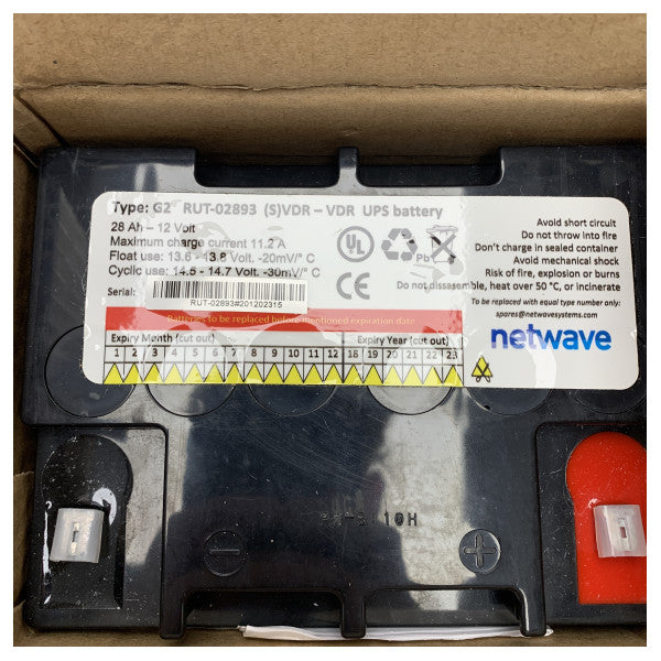 Netwave G2 RUT-02893 Bateria UPS 28Ah recarregável