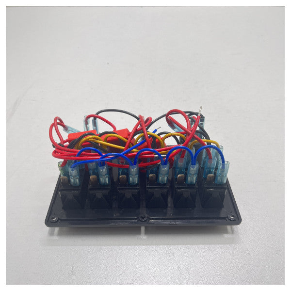 Allpa Deluxe πίνακας ελέγχου 6 διακοπτών 12V Marine με ενσωματωμένη οθόνη τάσης για σκάφη - 2814