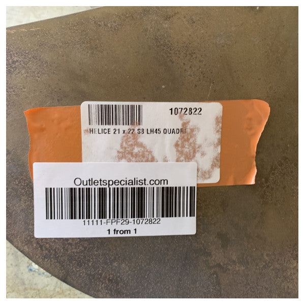 Франция Helice 21 x 22 инча D45 мм 4-лопатен пропелер LH 