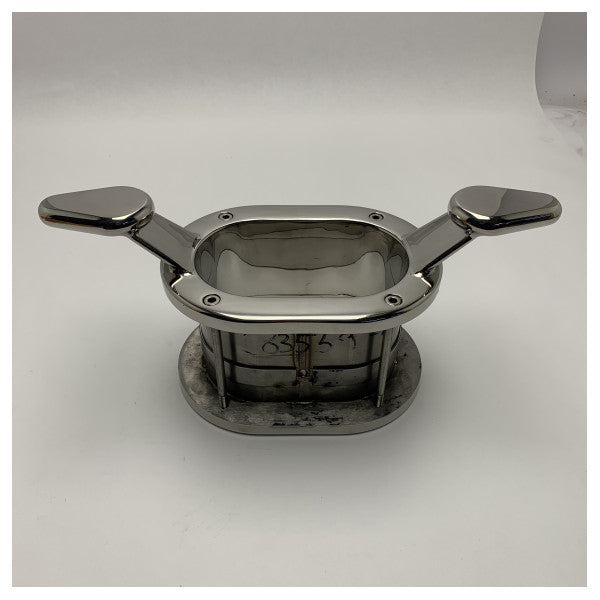 مربط بحري بيضاوي من الفولاذ المقاوم للصدأ عالي الجودة من الفولاذ المقاوم للصدأ مع مشابك مزدوجة لتثبيت حبل القارب بشكل آمن