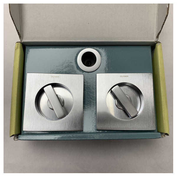 Olivari D128-CO Flush Handle Satin Chrome Door Handle