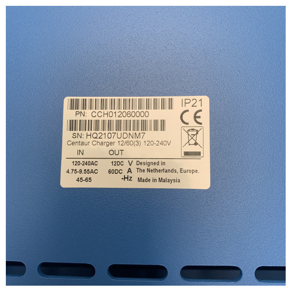 Victron Centaur 12/60 12V - 60A バッテリーチャージャー 230V 