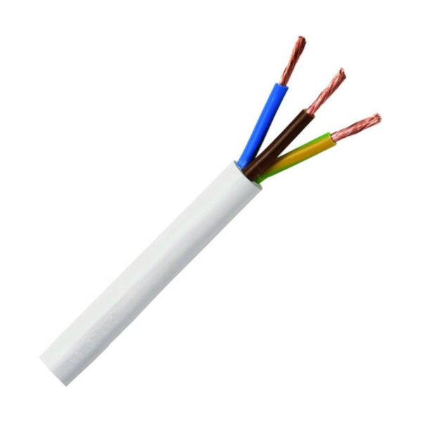 Hemmink 3G 2.5 mm2 power cable white flexible - HO5VV-F