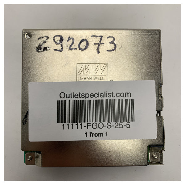 Fonte de alimentação marítima Mean Well 5V 25W com caixa metálica robusta e ajuste de tensão