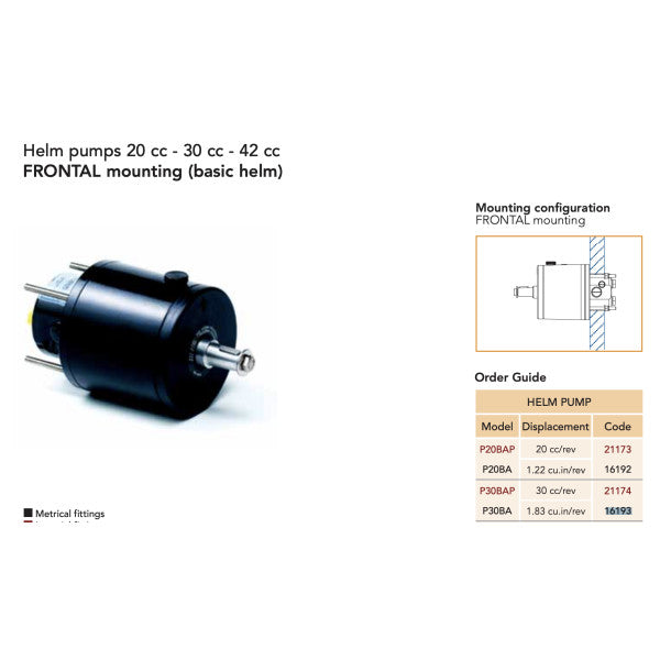 BCS P30BA 30 cc hydraulic steering pump  16193