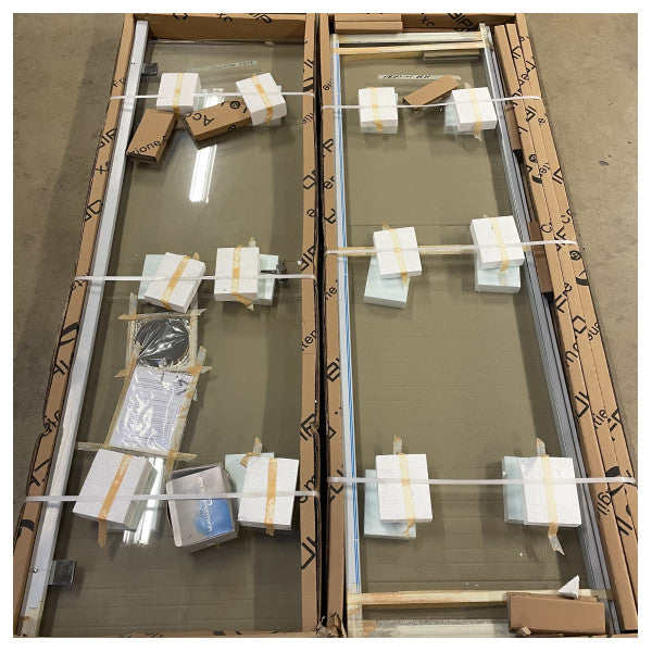 Bianchi & Fontana Porta marina in acciaio inox lucido e vetro trasparente con serratura - Porta navale durevole ed elegante