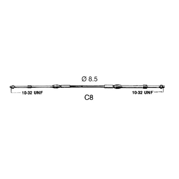 Ultraflex C8 Remote engine control cable 2.75 meter - 30214U