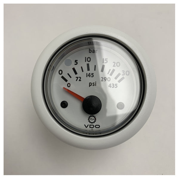 VDO 30BAR pressure gauge OIL pressure white N02 124 118