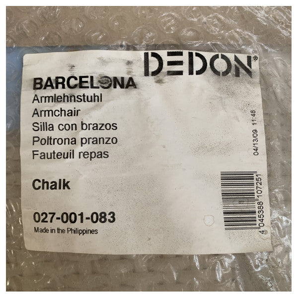 Dedon Barcelona  chalk wicker chair  - 027-001-083