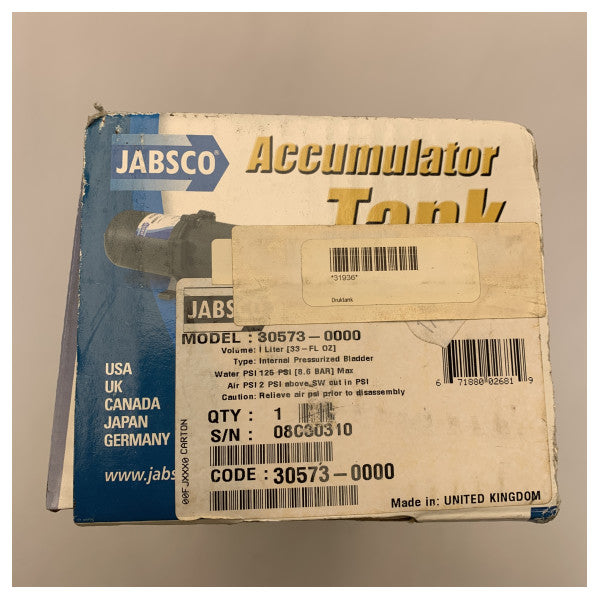 Jabsco accumulator tank 1L with membrane - 30573-0000