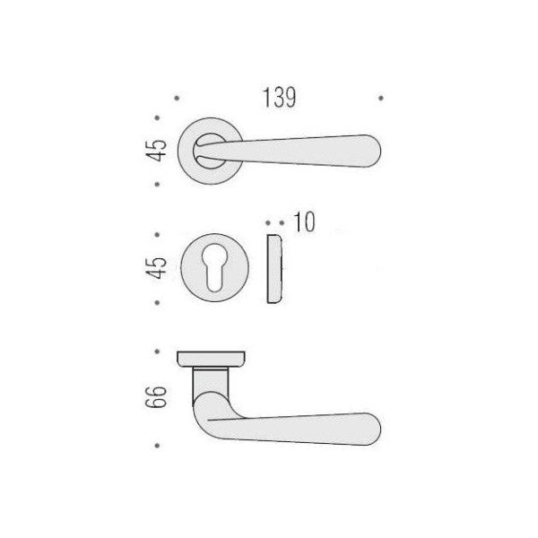 Colombo CD 51 Ry Handle Chrome b'Aċċessorji Integrati