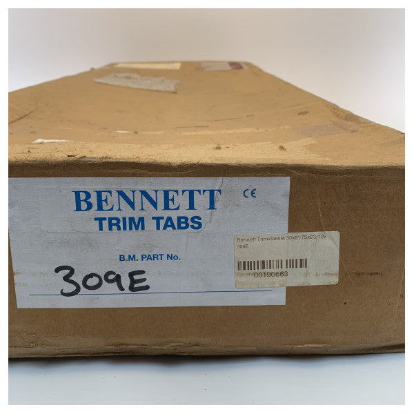 Bennett 309 E stainless steel trim tab 30 x 9 inch