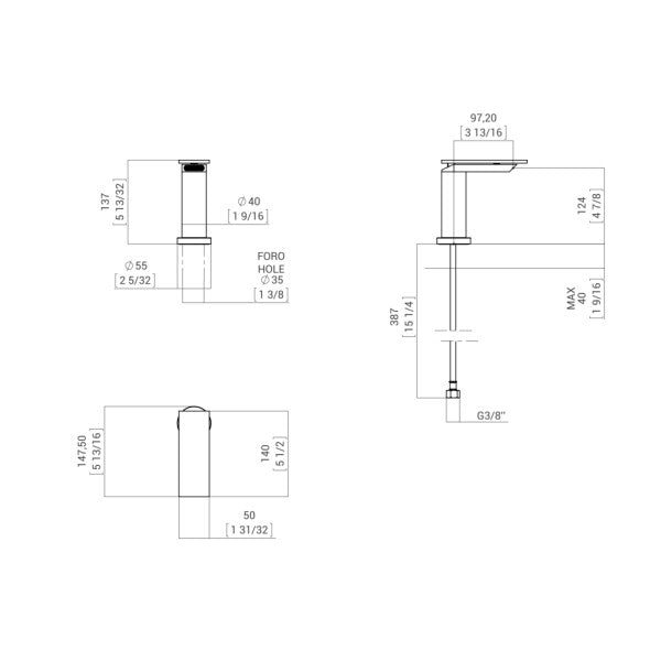 Agape ASEN0910N Bidet Mixer Faucet Installazzjoni ta 'Toqba Unika