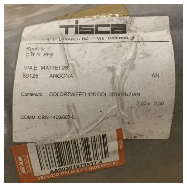 Durable Enzian Blue Marine Carpet Tisca Tweed 4516 - Weather-Resistant Nautical Flooring