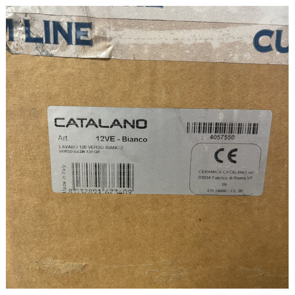 Catalano 12VE Verso 120 White Ceramic Marine Washbasin – Durable & Modern Nautical Sink