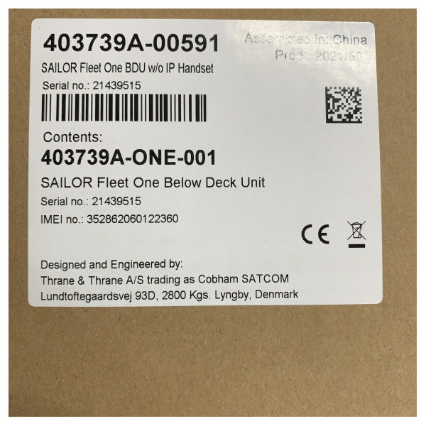 Cobham SAILOR Fleet One Marine Satellite Communication System