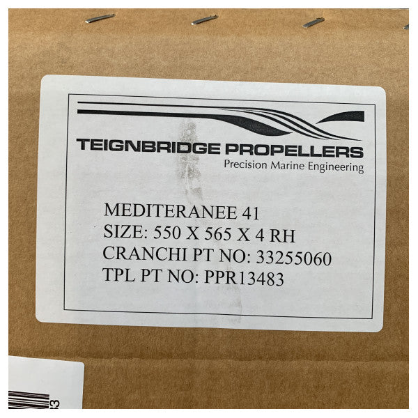 Teignbridge 4 -blade Nibralpropeller 550 x 565 LH - PPL13483