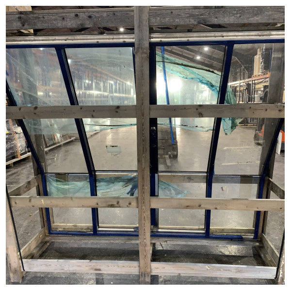 Резнич Фиорд стоманена извита плъзгаща се врата за тераса с стъкло - TBF0559 