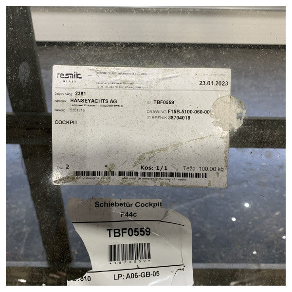 Резнич Фиорд стоманена извита плъзгаща се врата за тераса с стъкло - TBF0559 