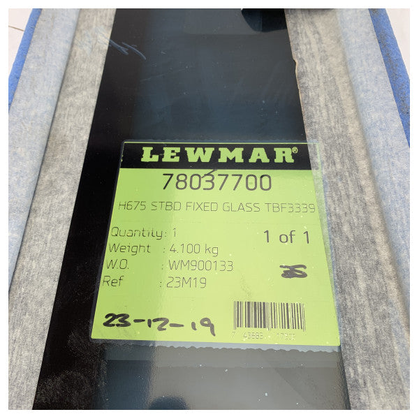 Lewmar Hanse Yachts 675 starboard fixed glass panel - TBF3339 - 780337700 