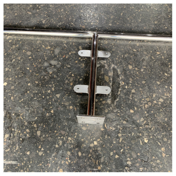 Ryck fixed stainless steel backrest rail - MET1576