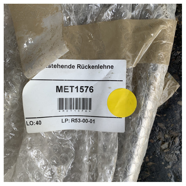 Ryck fixed stainless steel backrest rail - MET1576