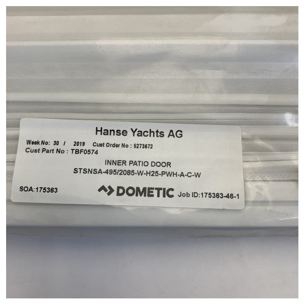 Dometic OceanAir Inner Patio Door schermo oscurante bianco - STSNSA 495 x 2078 mm 