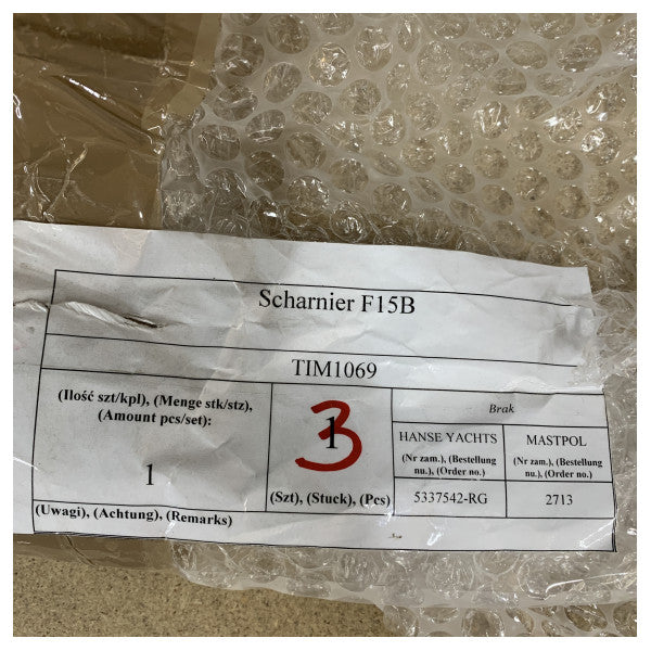 Нержавіючий сталевий завіс для оббивки салону Hanse Yachts | Стіл - TIM1069 