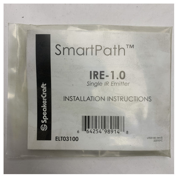 SpeakerCraft IRE-1.0 赤外線エミッター（取り外し可能なモジュール付き）信頼性の高い船舶用赤外線信号伝送用