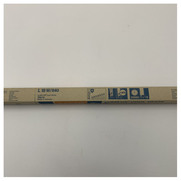 Високоефективна люмінесцентна лампа OSRAM FLUO LUMILUX 18W Cool White 840 G13 - 18W/21-840 G13