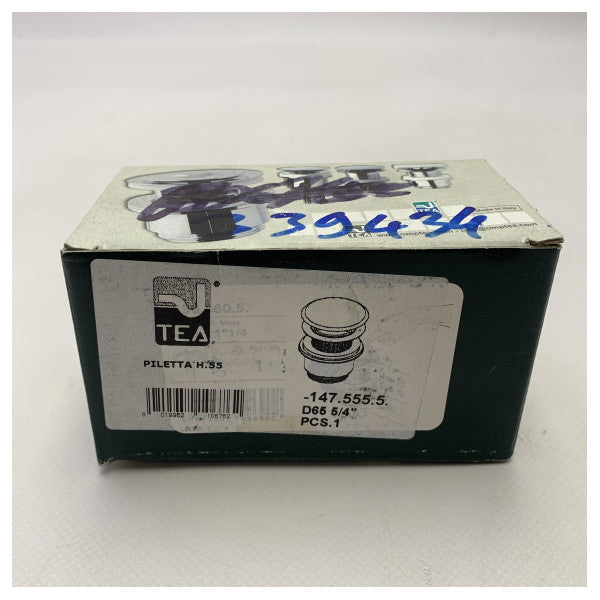 Tappo di scarico TEA in acciaio inox cromato pop-up D63 x 55 mm - 147.555.5