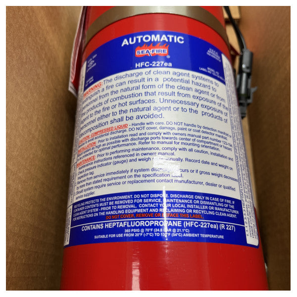 Sea Fire NFD 175A automatic fire release fire extinguisher - 512-293