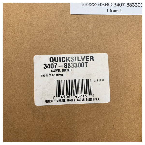 Mercury Mercruiser Quicksilver swivel bracket - 3407-883300T
