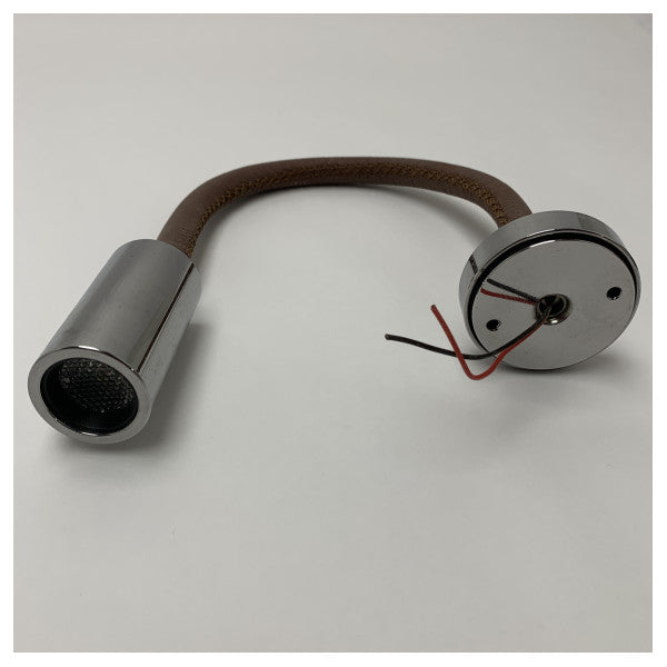 مصباح قراءة LED بحري كويك QL336 أودري ضوء النهار - عنق مرن، طلاء من الكروم، طاقة منخفضة 1.5 وات