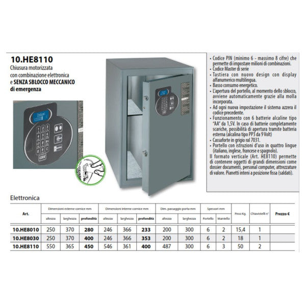 Mottura 10HE8010S electric high quality safe