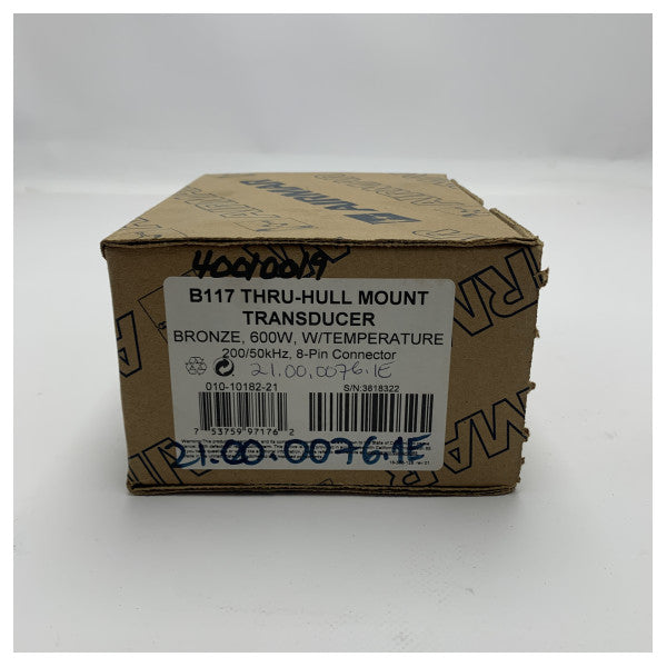 Garmin Airmar Messing 0 graders B117 tru hull transducer - 010-10182-21 