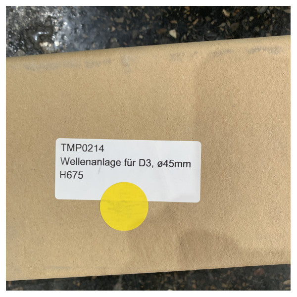 GRP Propelleraxelsystem med D45 mm rostfritt stålsaxel - tätningar och lager - TMP0214 