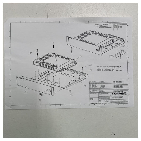 Kit per il montaggio in rack da 19 pollici dell'alimentatore Sailor 6080 - 406080A-005