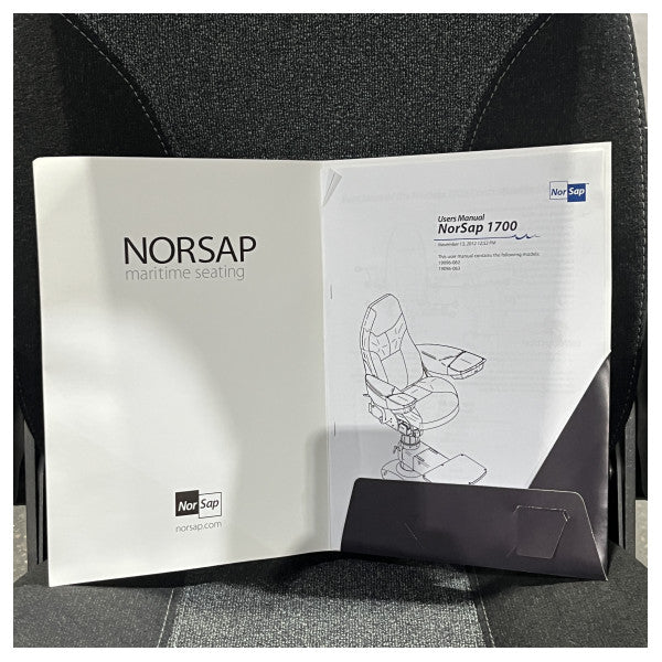 Norsap NS1700 Pilotin istuin säädettävällä istuintuella musta 