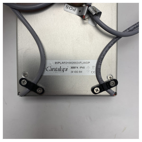 Cantalupi Marine LED Panel 6W Sıcak Beyaz 3000K Paslanmaz Çelik IP40 Tekne İç Aydınlatması için