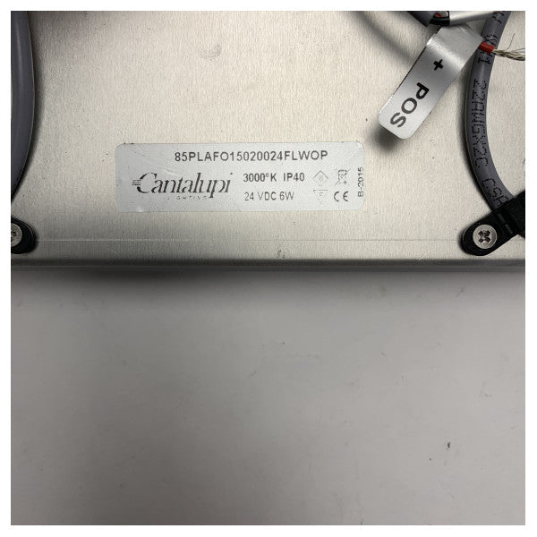 Cantalupi Marine Grade LED Panel 3000K Sıcak Beyaz 6W 24V Paslanmaz Çelik İç Aydınlatma