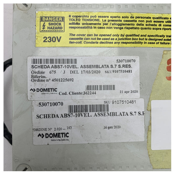 Dometic Condaria ABS7-10 πλακέτα συναρμολόγησης βοηθητικών ταχυτήτων - 530710070