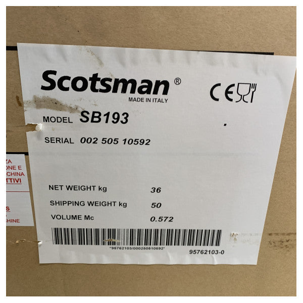 Scotsman SB193 129 kg tank tas-silġ